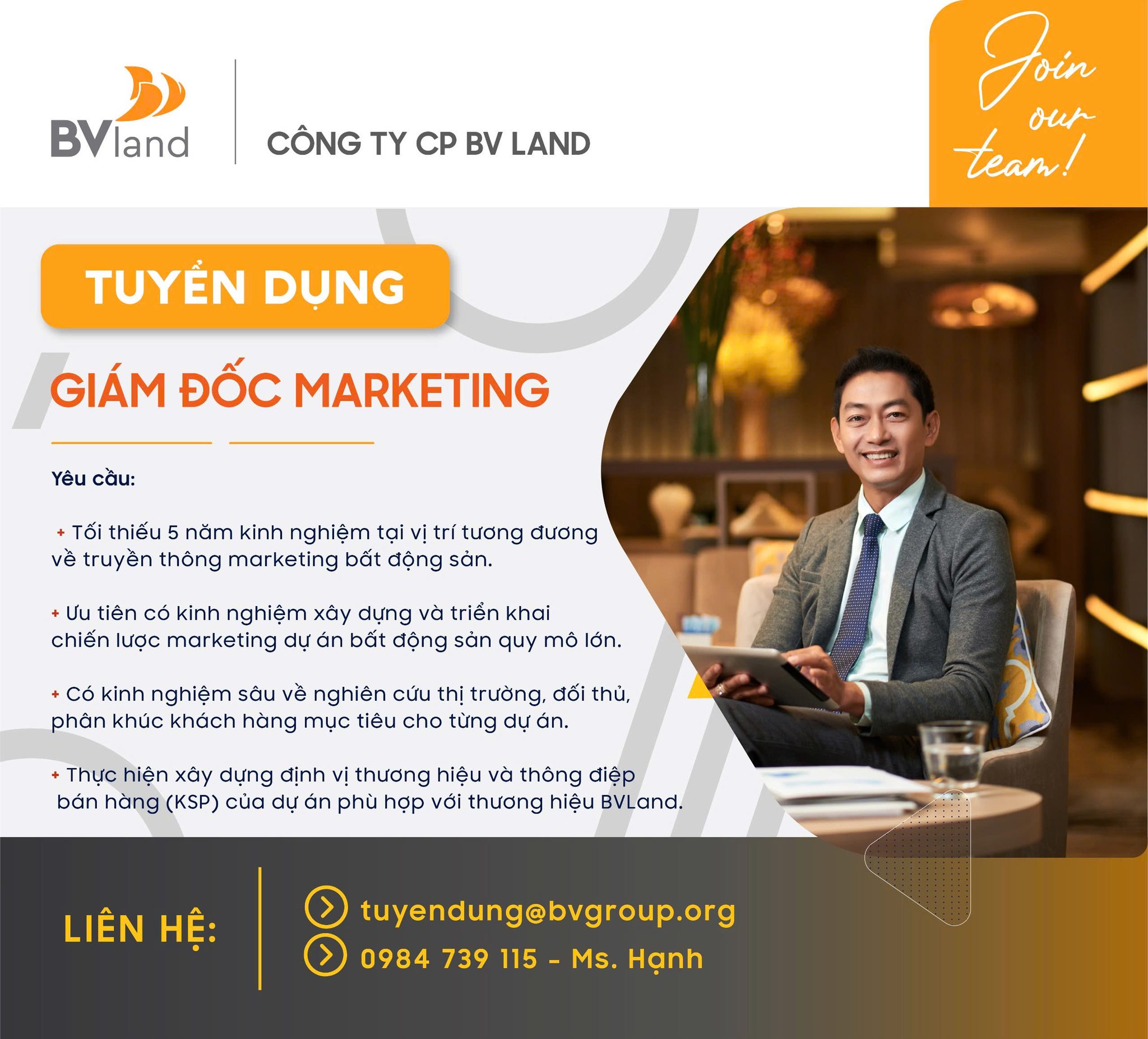 TUYỂN DỤNG VỊ TRÍ GIÁM ĐỐC MARKETING